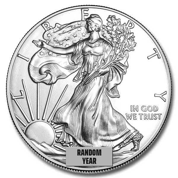 1 oz American Silver Eagle .999 Fine $1 Coin (Impaired, Scratched, Colorized)